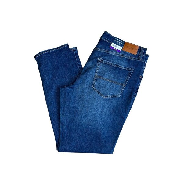 Lucky Brand 410 Athletic Straight Fit Men's Jeans - Dark Wash Size 40x34 - Picture 2 of 6